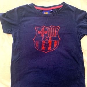 Official FC Barcelona (Barca) kids tee. Size 6.